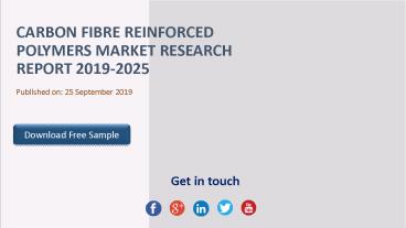 Carbon Fibre Reinforced Polymers Market Research Report 2019-2025