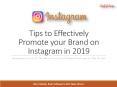 Tips to Effectively Promote your Brand on Instagram in 2019