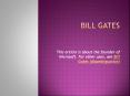 Bill Gates PowerPoint PPT Presentation