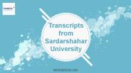 Transcripts from Sardarshahar University