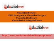 PHP Readymade Classified Scripts