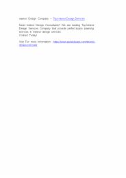 Interior Design Company – Top Interior Design Services