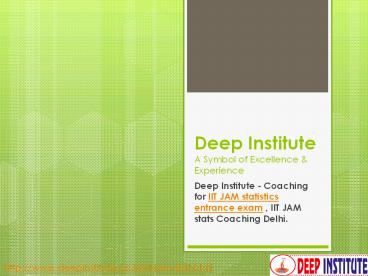 Best coaching for IIT JAM statistics | IIT JAM Coaching
