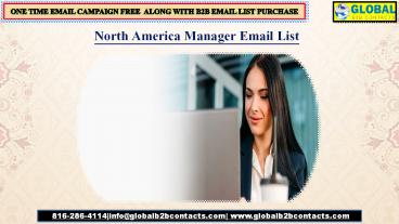 North America Manager Email List