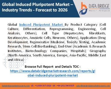 Global induced pluripotent market