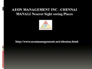 ((Aeon))) Management Inc Chennai