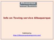 Info on Towing service Albuquerque