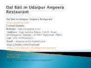 Dal Bati in Udaipur Angeera Restaurant