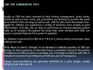 CBD for kindhearted Pets
