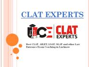 Best CLAT Coaching in Lucknow, India - CLAT Experts