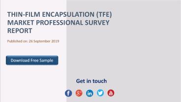 Thin Film Encapsulation  Market