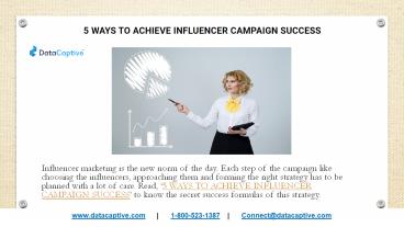 5 WAYS TO ACHIEVE INFLUENCER CAMPAIGN SUCCESS