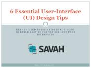 6 Essential User-Interface (UI) Design Tips