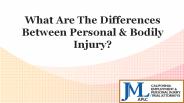 What Are The Differences Between Personal & Bodily Injury?