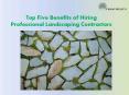 Top 5 Benefits of Hiring Professional Landscaping Contractors