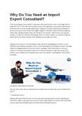 Why Do You Need an Import Export Consultant? PowerPoint PPT Presentation