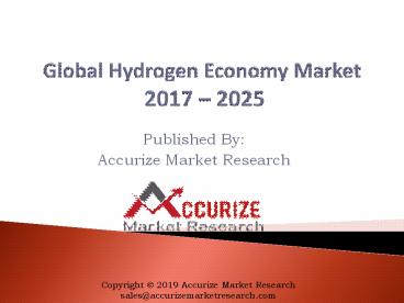 Global Hydrogen Economy Market