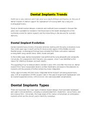 Dental Implants Trends