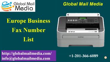 Europe Business Fax Number List
