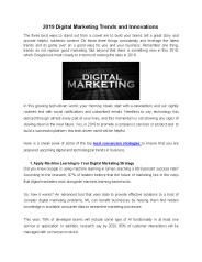 2019 Digital Marketing Ideas, Trends and Innovations