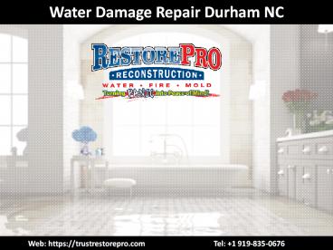 Professional Water Damage Repair Company Durham NC