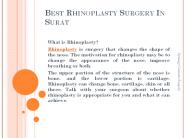 Best Rhinoplasty Surgery In Surat