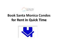 Affordable Santa Monica Beach Condos for Rent
