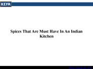 Spices That Are Must Have In An Indian Kitchen