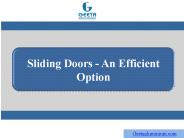Sliding Doors - An Efficient Option