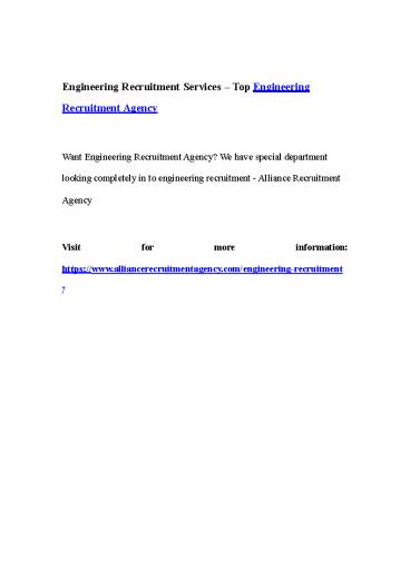 Engineering Recruitment Services – Top Engineering Recruitment Agency