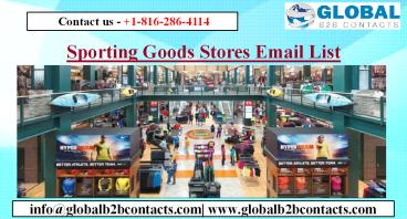 Sporting Goods Stores Email List