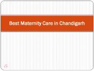 Best Maternity Care in Chandigarh