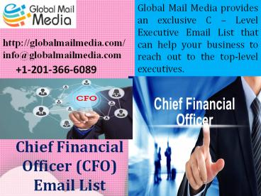 Chief Financial Officer (CFO) Email List