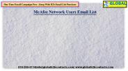 McAfee Network Users Email List