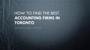 Accounting Firms in Toronto