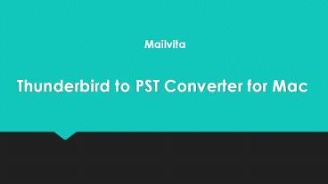 Thunderbird to PST Converter