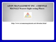 ((Aeon))) Management Inc Chennai 258