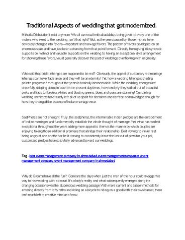 8	Traditional Aspects of wedding that got modernized.