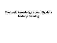 The basic knowledge about Big data hadoop training