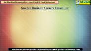 Sweden Business Owners Email List
