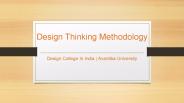 Design Thinking Methodology - Avantika University