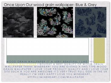 Once Upon Our wood grain wallpaper- Blue & Grey