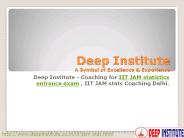 Best coaching for IIT JAM statistics | IIT JAM Coaching