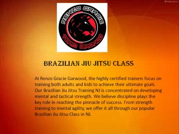Brazilian Jiu Jitsu Class