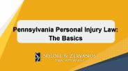 Pennsylvania Personal Injury Law: The Basics