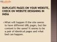 Duplicate Pages on your Website, Check on Website Designing in India PowerPoint PPT Presentation