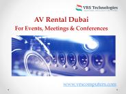 Audio Visual Rental | Sound and Light Rental Dubai