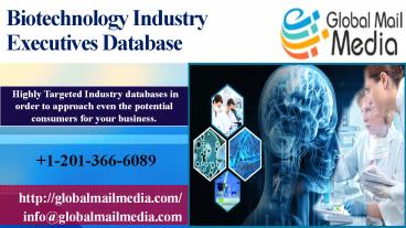 Biotechnology Industry Executives Database