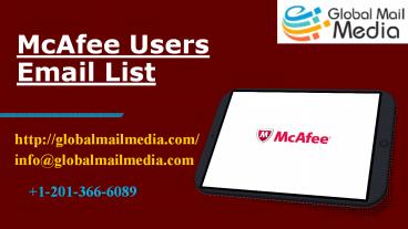 McAfee Users Email List