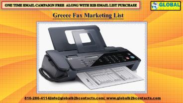 Greece Fax Marketing List
